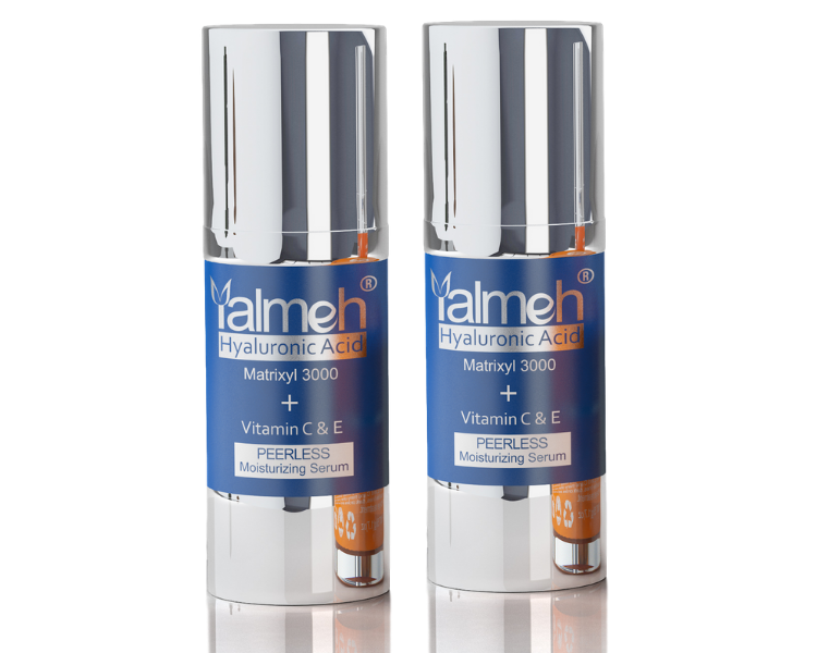 yalmeh naturals vegan hyaluronic acid serum best for aging skin, helps to minimize age spots and support the collagen production on skin. 