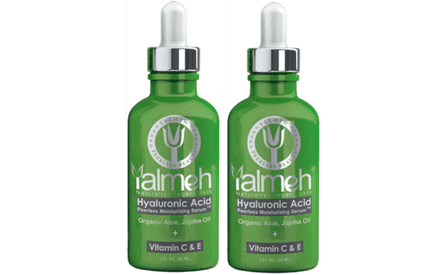 yalmeh naturals vegan hyaluronic acid serum , best for hydrating the dry and aging skin, support the collagen production on skin.